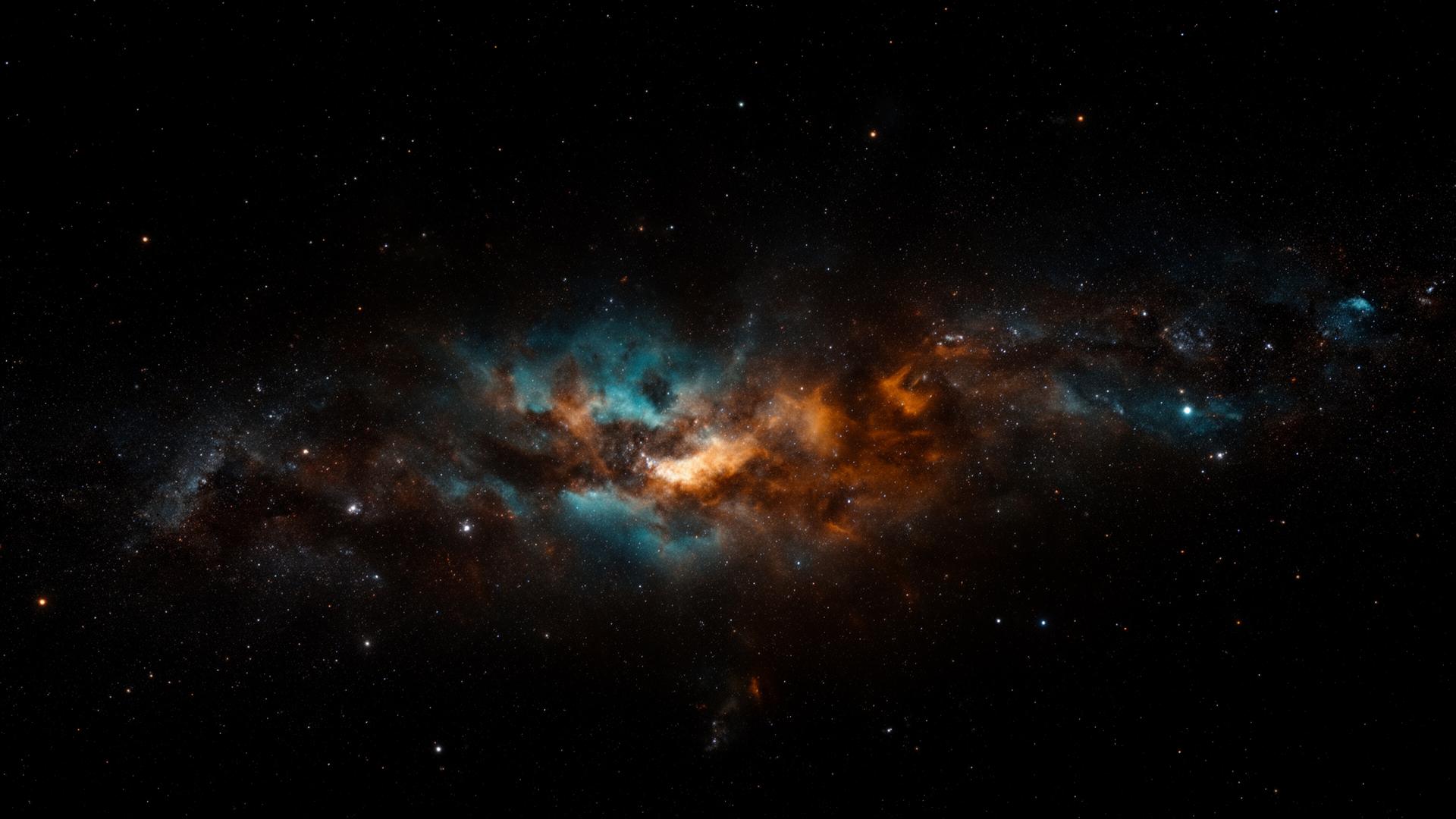 Deep space nebula with sharp star fields